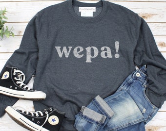 Wepa! Tröja, Puerto Rico-tröja, Puerto Rico-tröja, Puerto Rico-ordspråk, Boricua, tvåspråkig tröja, Latina-tröja, rolig spansk tröja