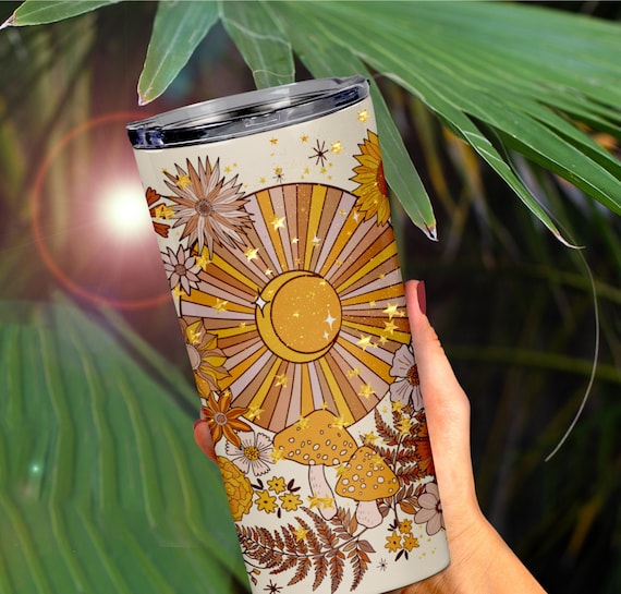 Vintage Flowers - Floral Print Insulated Stainless Steel Tumbler - Coffee  Mug with Lid - Tea Cup for Travel- Nature Themed, Plant Lovers - Travel  Mug
