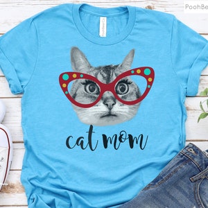 Cat Mom Shirt, Best Cat Mom Ever Shirt, Cat Mama Shirt, Funny Cat Shirt, Cat Lover Gift, Gift for Cat Lover, Tabby Cat Shirt Aqua