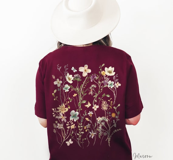 Women Boho Flower T Shirt Vintage Floral Graphic Shirt Botanical Tee  Wildflowers Shirts Garden Lover Top : : Clothing, Shoes &  Accessories