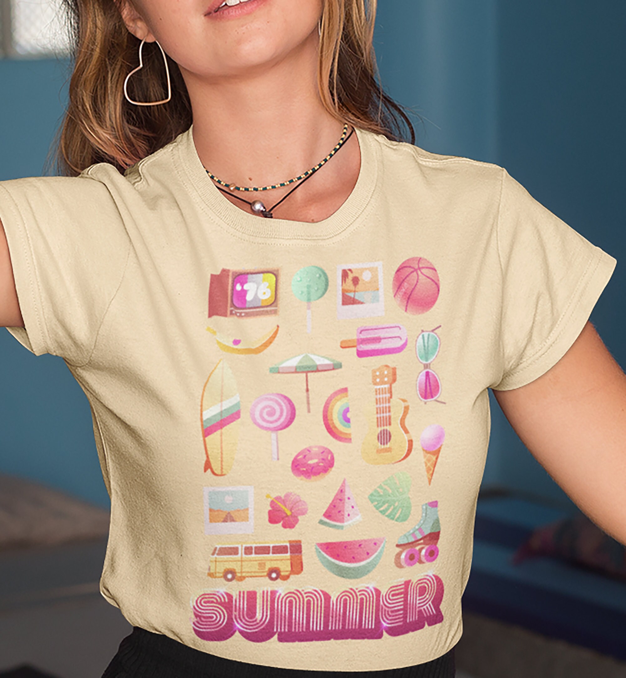 Retro 70's Summer Shirt Summer Tee Retro Summer Shirt | Etsy