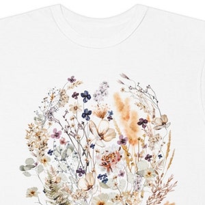 Pressed Flowers Comfort Colors Tshirt, Boho Wildflowers Cottagecore Shirt Vintage Botanical Tee Pastel Floral Nature Shirt Garden Lover Gift image 8