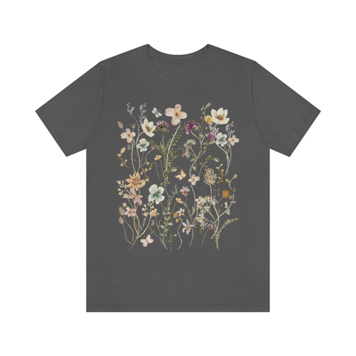 Pressed Flowers Tshirt Boho Wildflowers Cottagecore Shirt - Etsy
