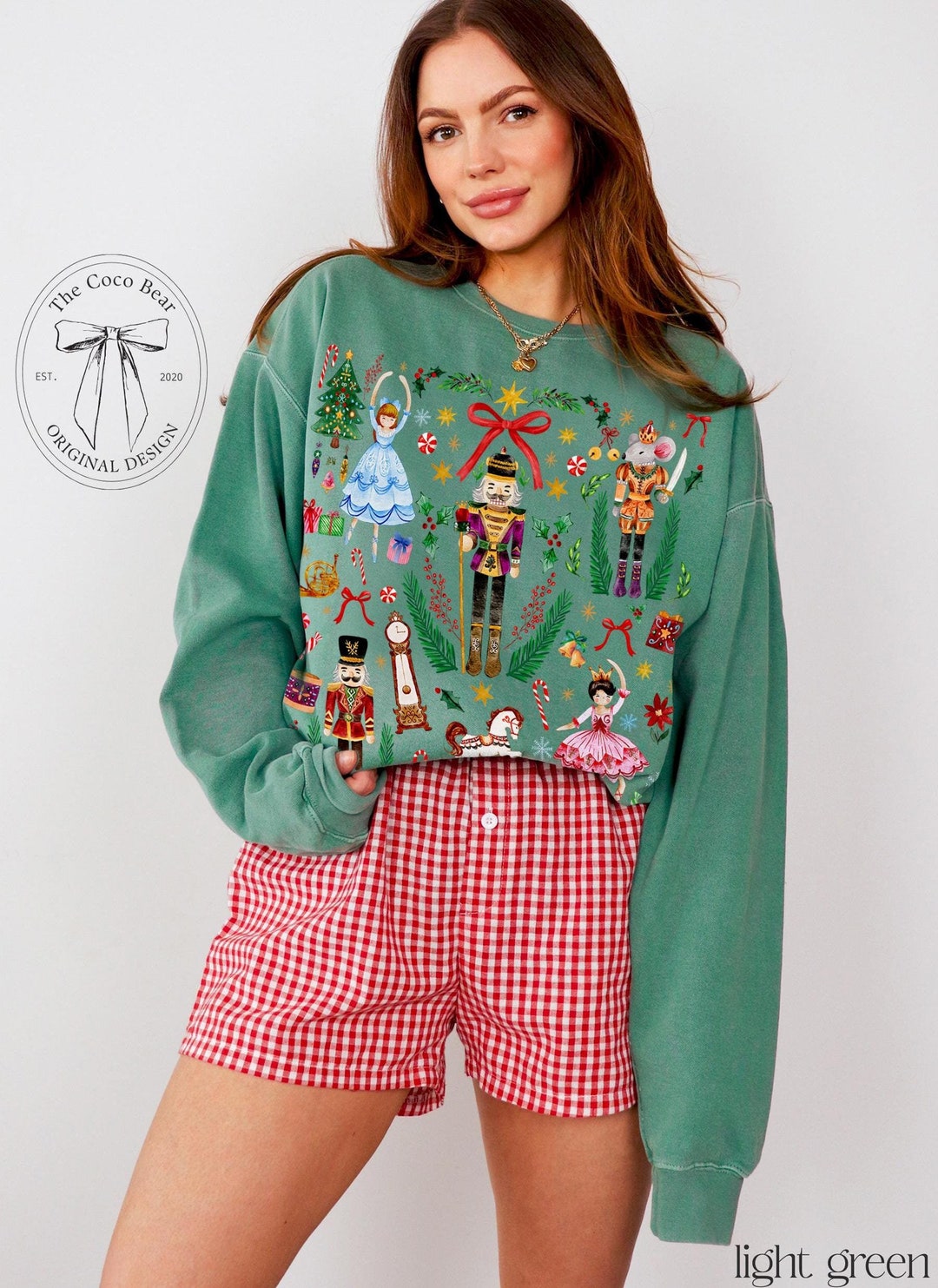 Vintage Christmas Nutcracker Sweatshirt Comfort Colors Crewneck Holiday ...