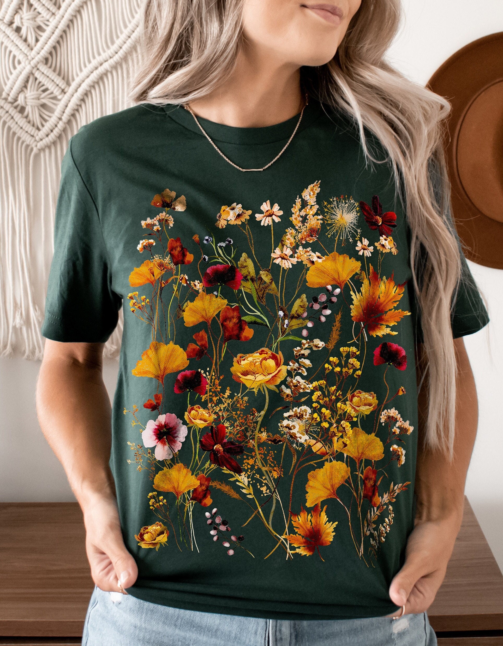 Floral t shirt Etsy