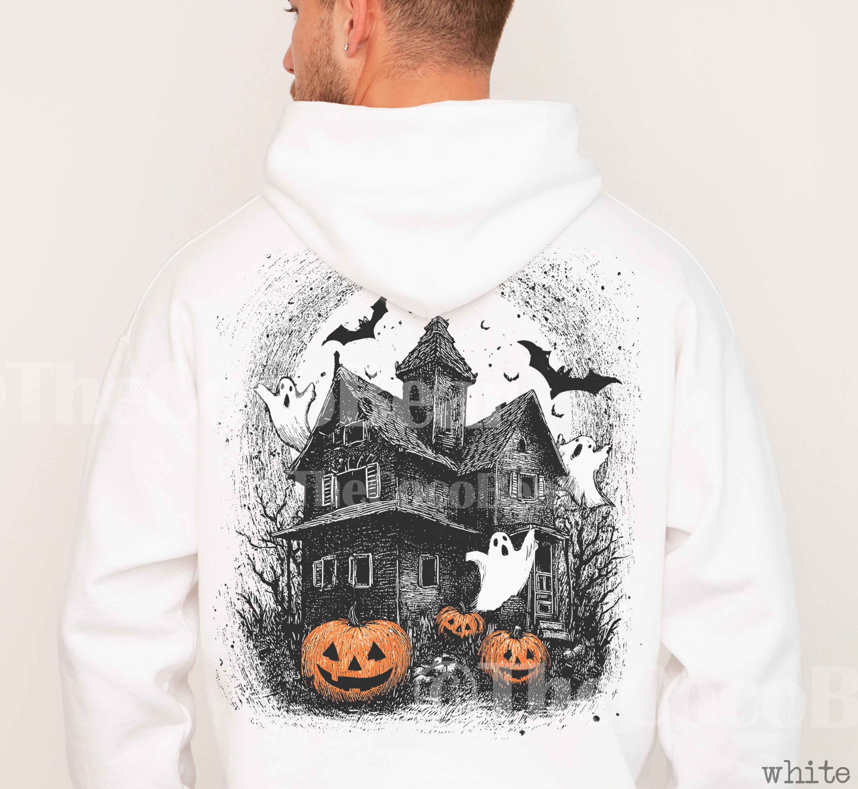 お化け屋敷ジップパーカー ハロウィンセーター 不気味な季節ジャケット