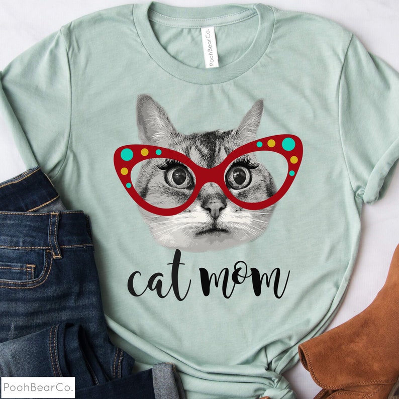 Cat Mom Shirt, Best Cat Mom Ever Shirt, Cat Mama Shirt, Funny Cat Shirt, Cat Lover Gift, Gift for Cat Lover, Tabby Cat Shirt Heather Prism Dusty