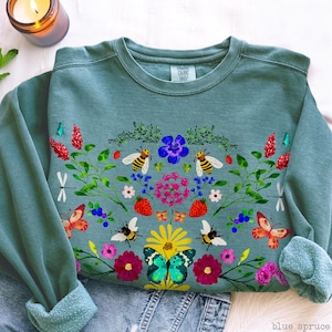 Fairy Garden Sweatshirt: Comfort Colors Cottagecore Crewneck