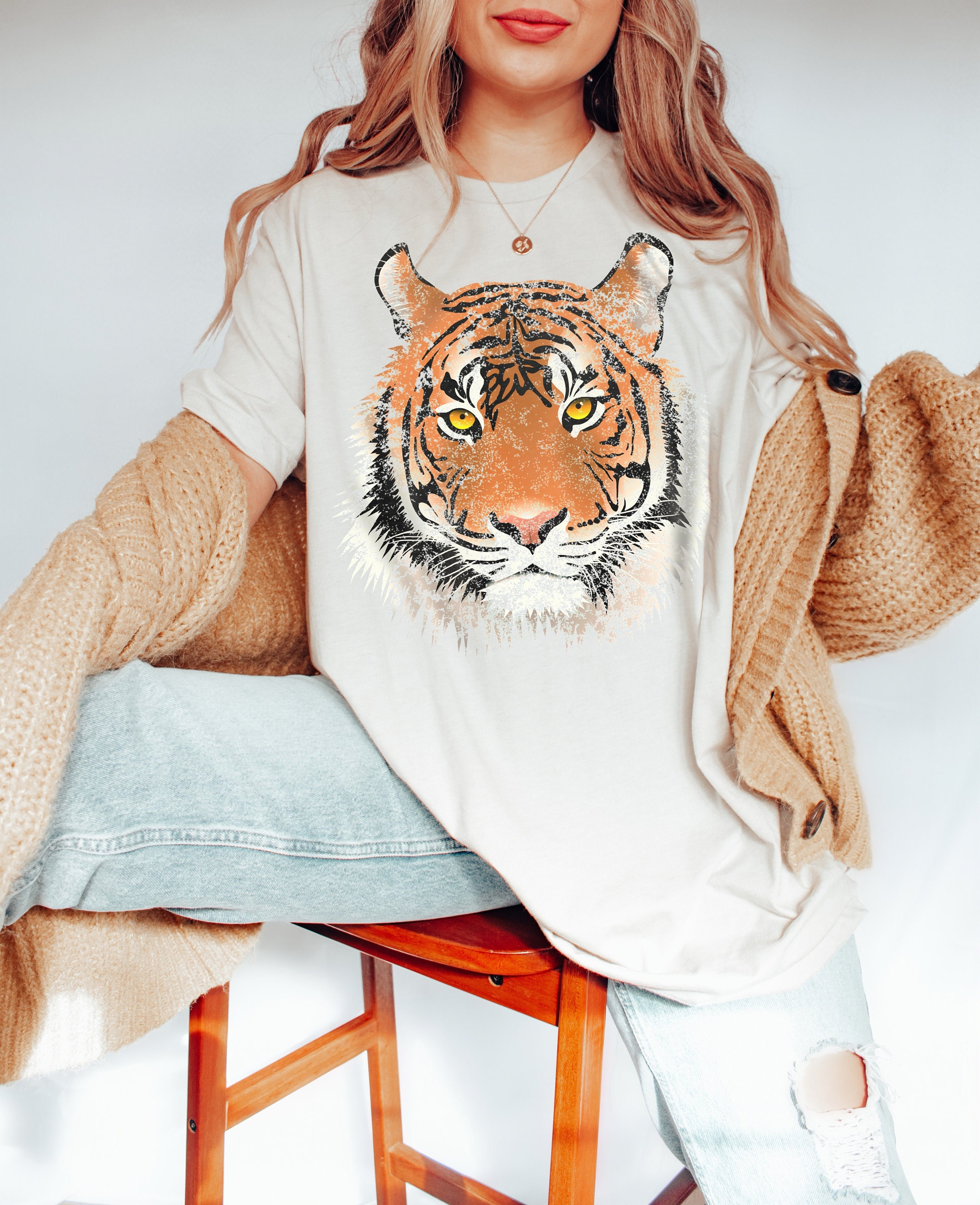 Crop Top Donna Con Stampa Tigre – Maglietta Corta In Poliestere, Girocollo, Maniche A Giro, Taglie S/M/L