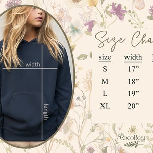 Pressed Flowers Youth Hooded Sweatshirt, Boho Cottagecore Pastel Botanical Floral Pullover Shirt Fairycore Girls Wildflowers Crewneck Hoodie zdjęcie 6