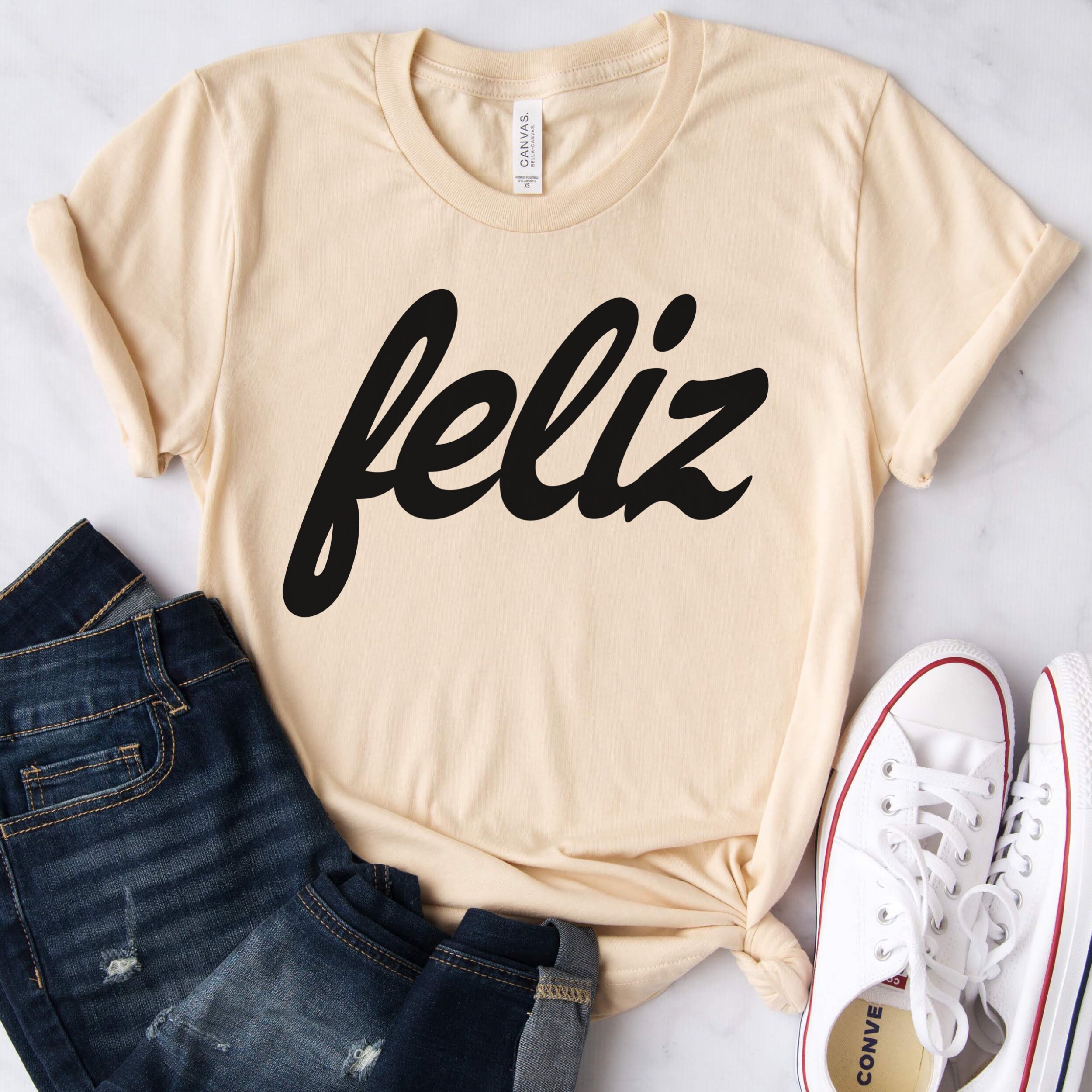 Feliz Shirt Spanish Shirt Happy Shirt Shirt in Spanish Etsy