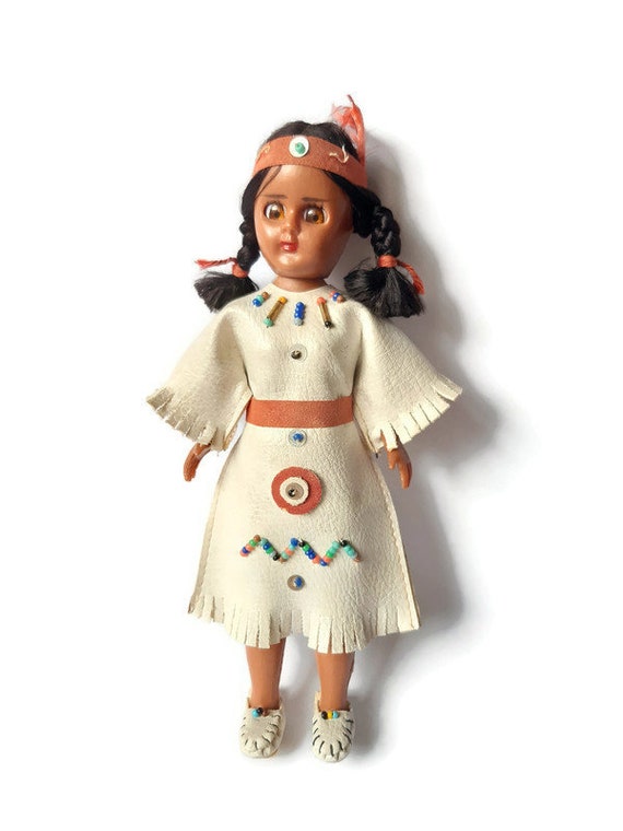 Vintage Native American Doll 1960's Child's Toy Etsy