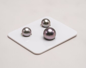 3pcs Light Cherry 9.3-12.4mm - SR TOP/AAA Quality Tahitian Pearl Trio Set ER911
