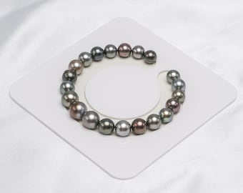 真珠2本セット20gＴＡ1103 21pcs Mix Bracelet - Semi-round 8-10mm A Quality Tahitian