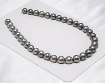 35pcs Grey Mix Necklace - Round 11-13mm AA/A quality Tahitian Pearl