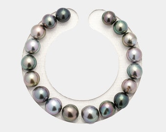 18pcs Multicolor 8-10mm - SB AAA/AA Quality Tahitian Pearl Bracelet BR1671