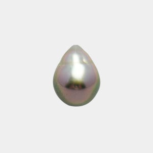 Broche En Argent Sterling Avec Une Perle De Tahiti Paon De 10,0 Mm - Qualité AAA, Pièce Signée COMOTO