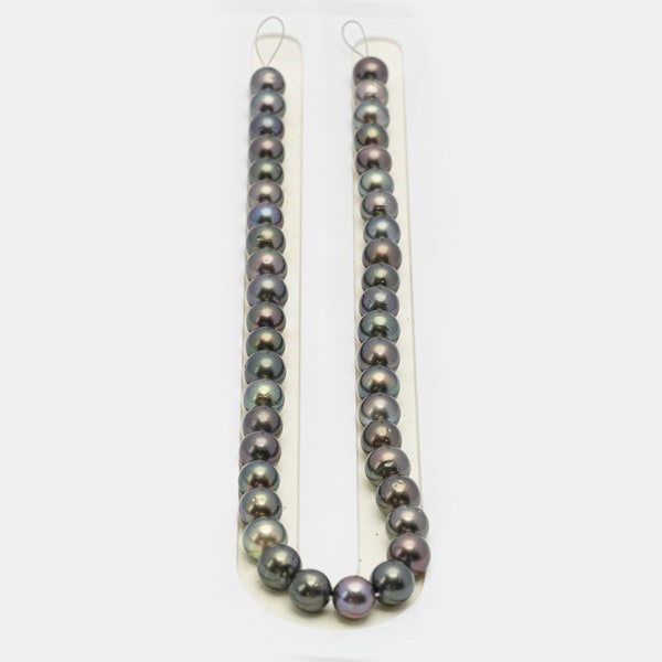 43pcs Multicolor 9mm - SR AA/AAA Quality Tahitian Pearl Necklace NL1465 CMCS1