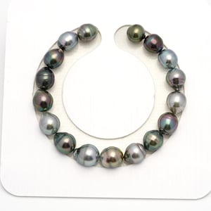 17pcs Multicolor 8-10mm - CL/SB AAa/AA Quality Tahitian Pearl Bracelet BR2264 THMIX4
