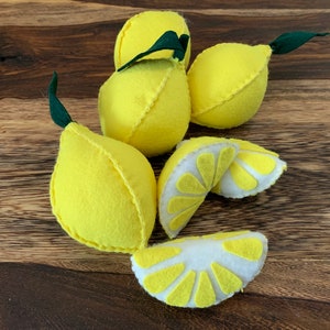 Felt food fruit Zitrone