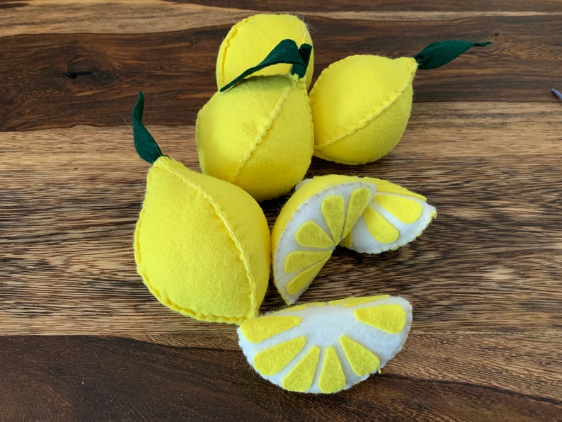 Felt food fruit Zitrone