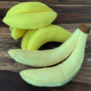 Felt food fruit 2 Bananen