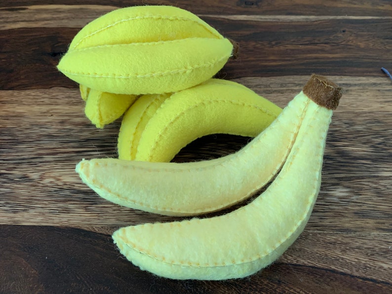 Felt food fruit 2 Bananen