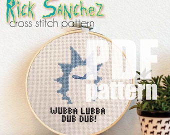 Rick Sanchez Cross Stitch Pattern | Rick and Morty DIY (PDF Pattern)