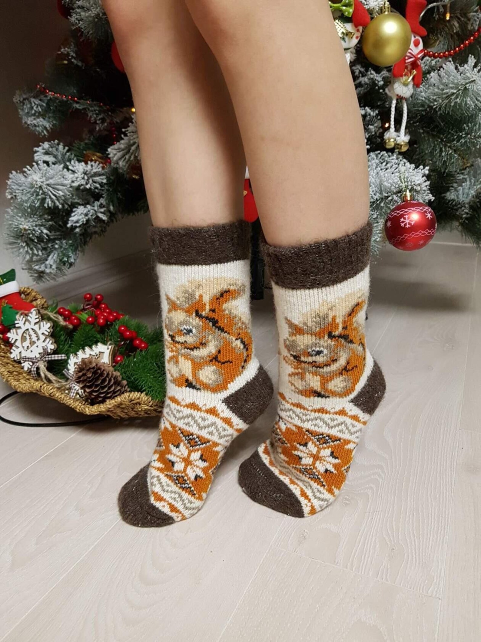 Belles chaussettes en laine épaisses femmes US57/EU3638knit Etsy