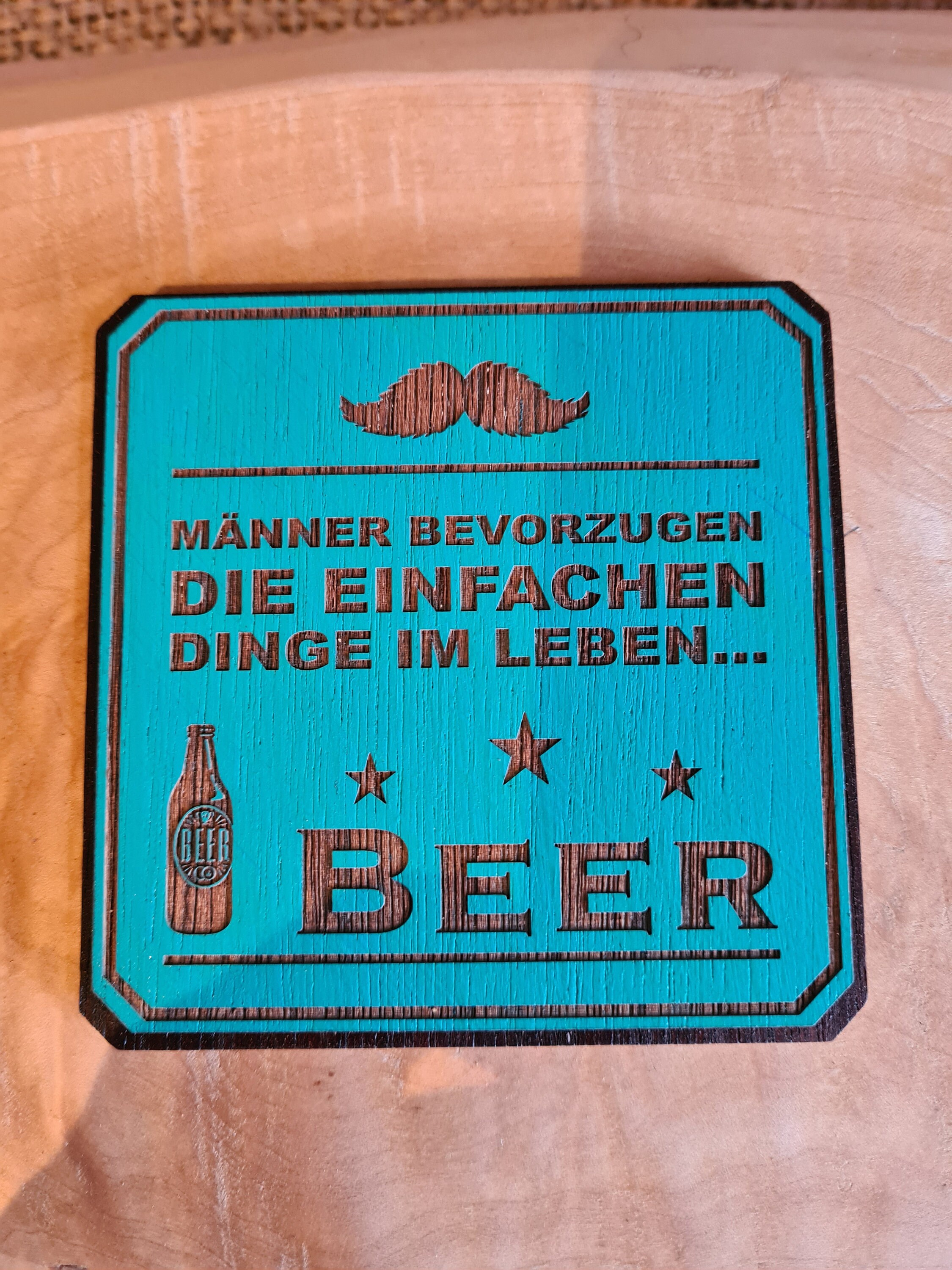 Beer Glass Coaster Unique Wood Cork Beer Mat Handmade Etsy