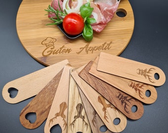 Deslizador de sartén para raclette hecho de madera preciosa-hecho a mano-madera única-hecho a mano-raclette- accesorios de raclette -Nochevieja