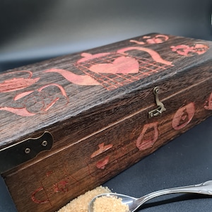 Vintage Tea Box - Decorative box for your tea bags - Tea Organizer - Vintage Tea Box - Tea Time - Gift - Tea Organizer - Gift