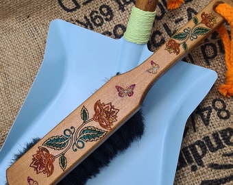 Sweeping set - Broom - Hand brush - Gift to move in - Handmade - funny - Gift idea - Unique pieces - Wedding gift - personalized