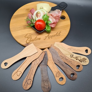 Pan slider for raclette made of precious wood-handmade-unique wood-handmade-raclette- raclette accessories -New Year&#39;s Eve