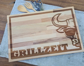 Cutting board - dressing board made of beech wood - handmade - cutting board - unique - Father's Day - Mother's Day - gift - personalisable-XXL