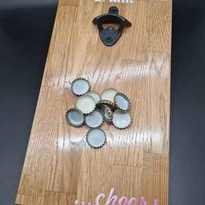 Wall bottle opener with magnetic function*Bottle opener*Beer opener*Beer*Unique piece*Gift idea*Handmade*Magnet*Crown cap*Engraving
