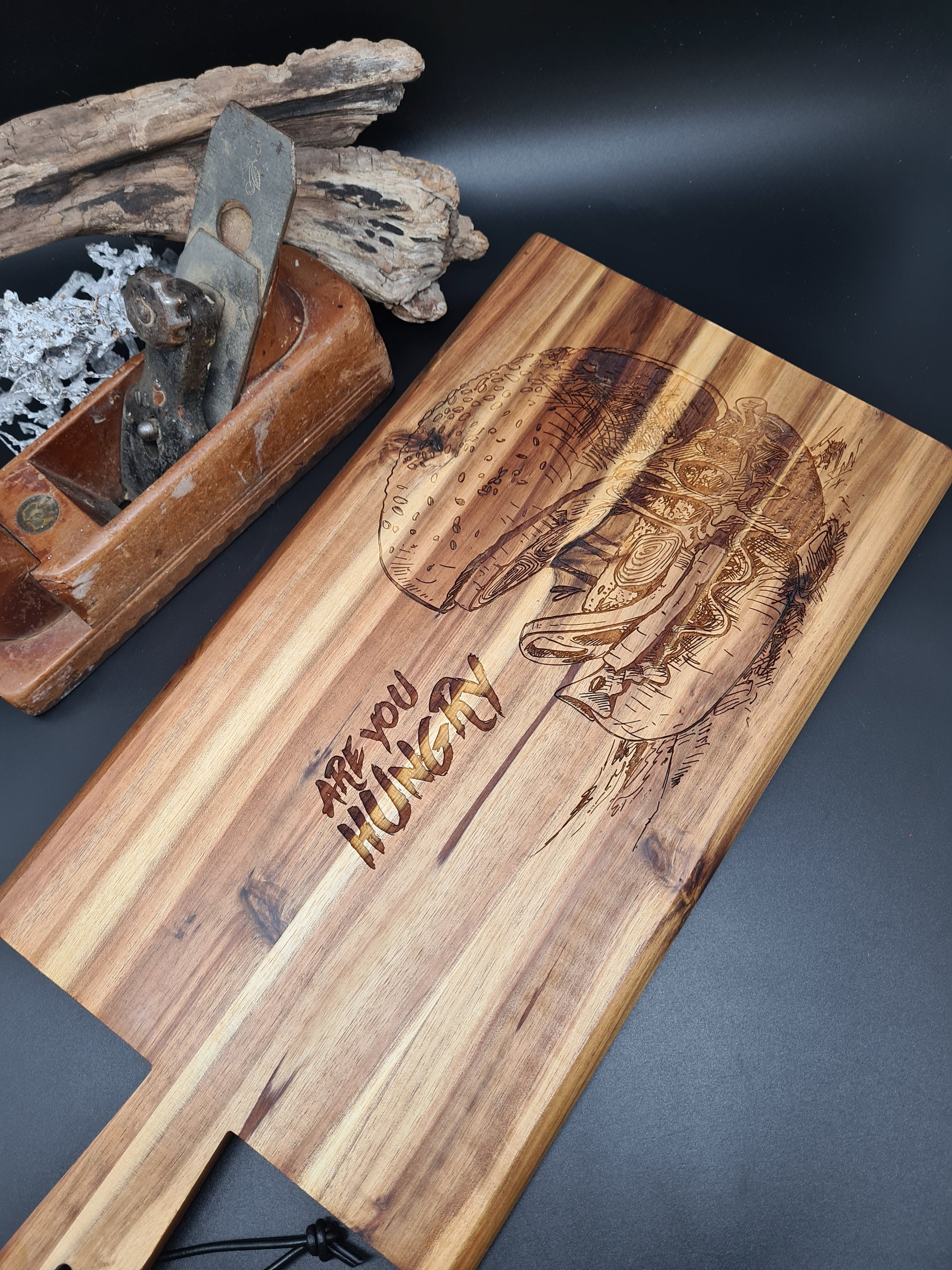 AdHoc ST22 Plateau De Service Rectangulaire En Bois D'acacia/noyer