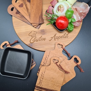 Pan coaster for raclette + slider made of precious wood-handmade-unique wood-handmade-raclette- raclette accessories -New Year&#39;s Eve