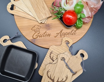 Pan coaster for raclette + slider made of precious wood-handmade-unique wood-handmade-raclette- raclette accessories -New Year's Eve