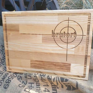 Wooden cutting board - handmade - cutting board - BBQ - unique - Father&#39;s Day - Mother&#39;s Day - gift - beech wood - birthday - personalizable
