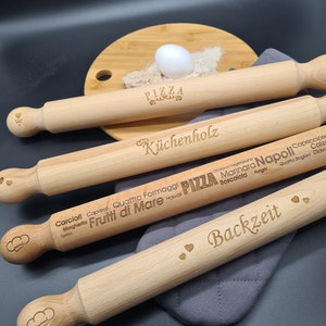 Beech Wood Pizza Roller, Rolling Pin Dough, Baking, Pizza Dough, Rolling Pin, Kitchen, Unique Kitchen Accessory, Dough Roller, Sustainable