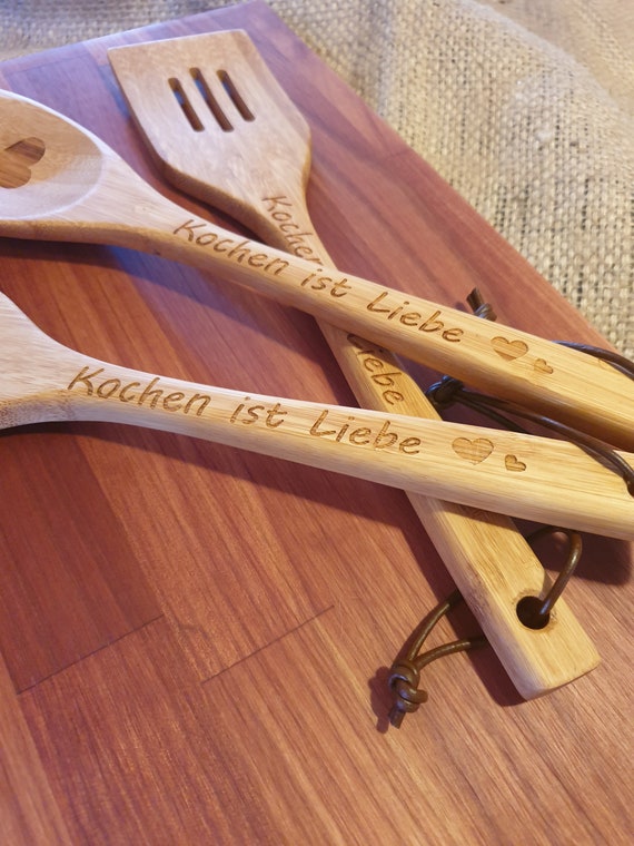 Bambus-Kochlöffel Set – 6-teilig, Mit Mickey-Motiv, Ideales Küchengeschenk