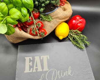 Set of 6 rectangular slate plates, serving platters, serving, celebrations, gift idea, unique, Mother's Day, Father's Day, table decoration