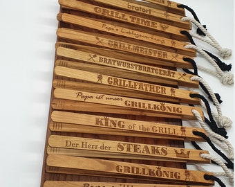 Cherry wood grill tongs grill accessories tongs grilling meat turner grilling party personalized charcoal grill Father's Day Father's Day gift
