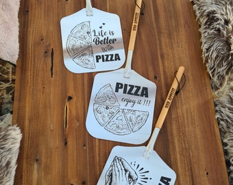 Pizza peel with handy wooden handle, pizza peel, decorative accessory, preparing and serving, pizza shovel, pizza oven, gift