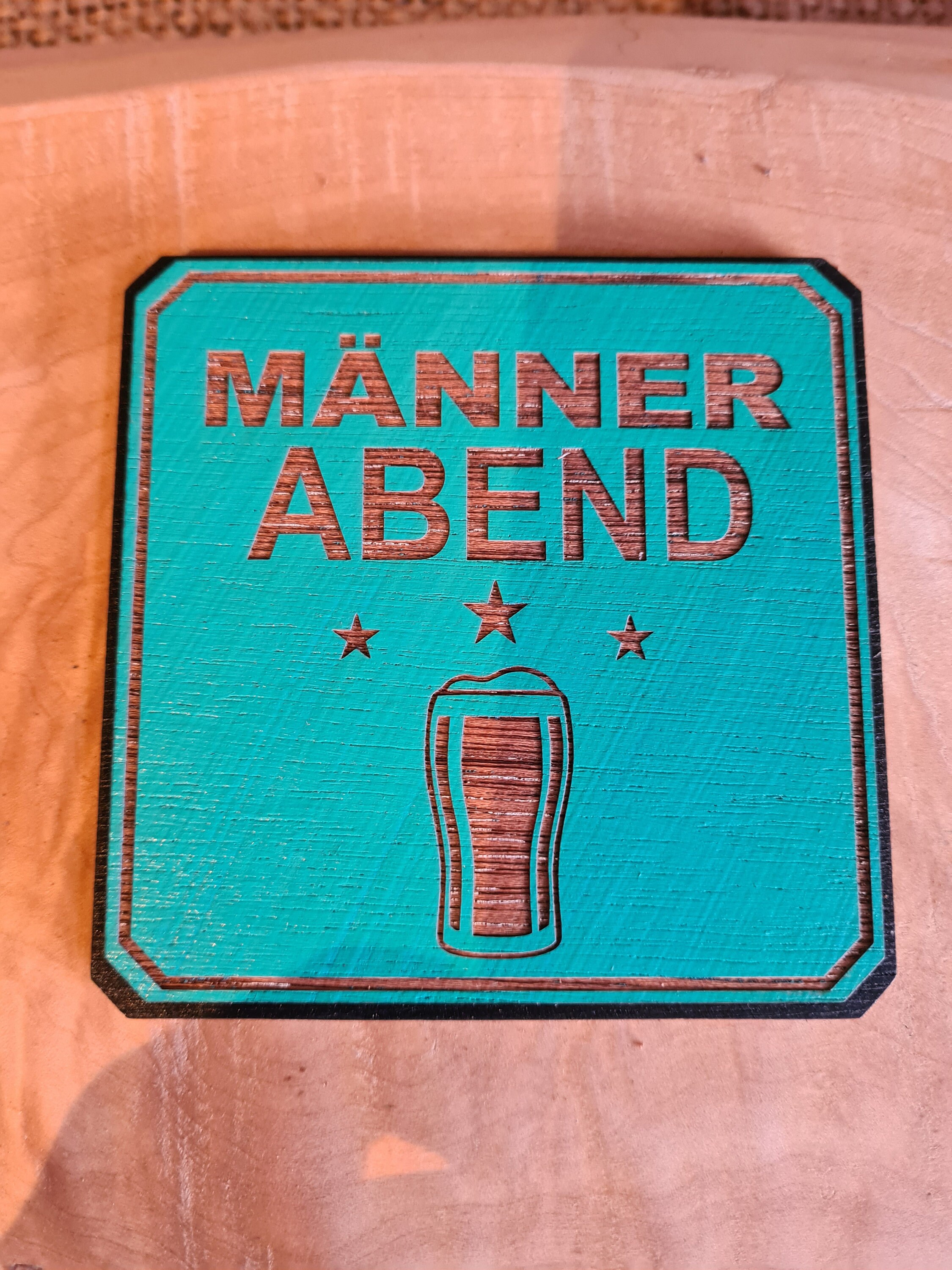 Beer Glass Coaster Unique Wood Cork Beer Mat Handmade Etsy