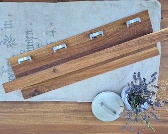 Wall wardrobe with oak shelf and 4 hooks, sauna shelf, glasses shelf, towel rail, custom-made