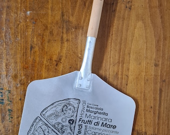 Pizzaschieber mit handlichem Holzgriff, pizza peel, Dekoratives Accessoire, Zubereiten und Servieren, Pizzaschaufel, Pizzaofen, Geschenk