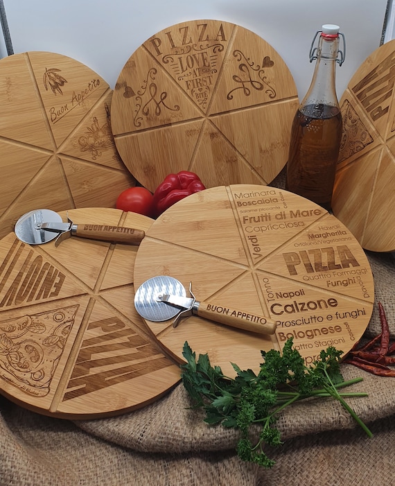 Pizza on sale plate wooden