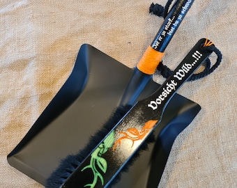 Sweeping set - Broom - Hand brush - Gift to move in - Handmade - funny - Gift idea - Unique pieces - Wedding gift - personalized